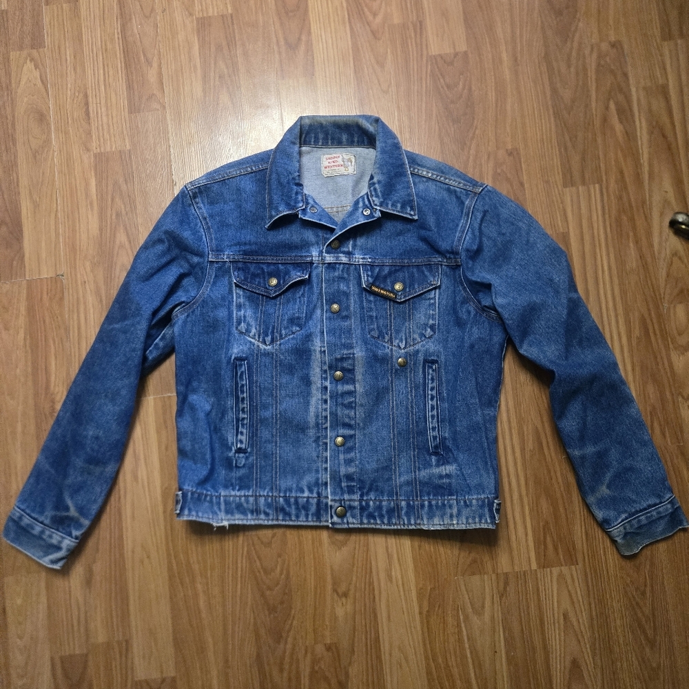 Saddle King Western By Key Men's Jean Jacket Size M.